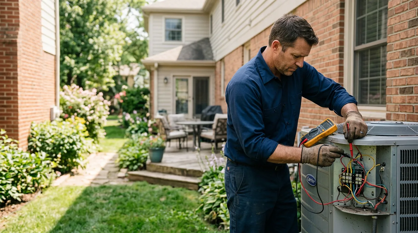 HVAC technician working near Eau Claire, WI